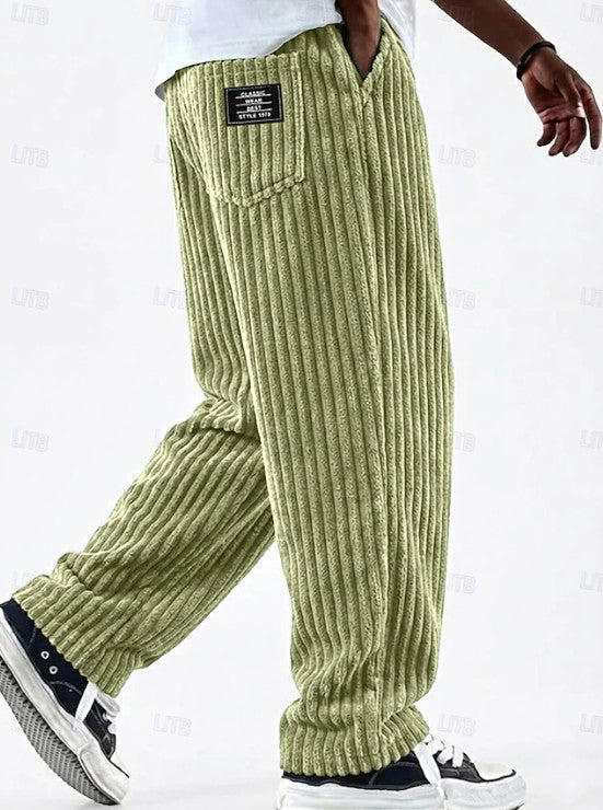 Men's Classic Soft Corduroy Pants - Light Green