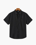 Men's Short Sleeve Linen Button Up Summer Shirt