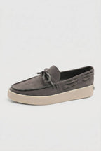 Men's Loafers Lace Detail Platform Slip On Shoes