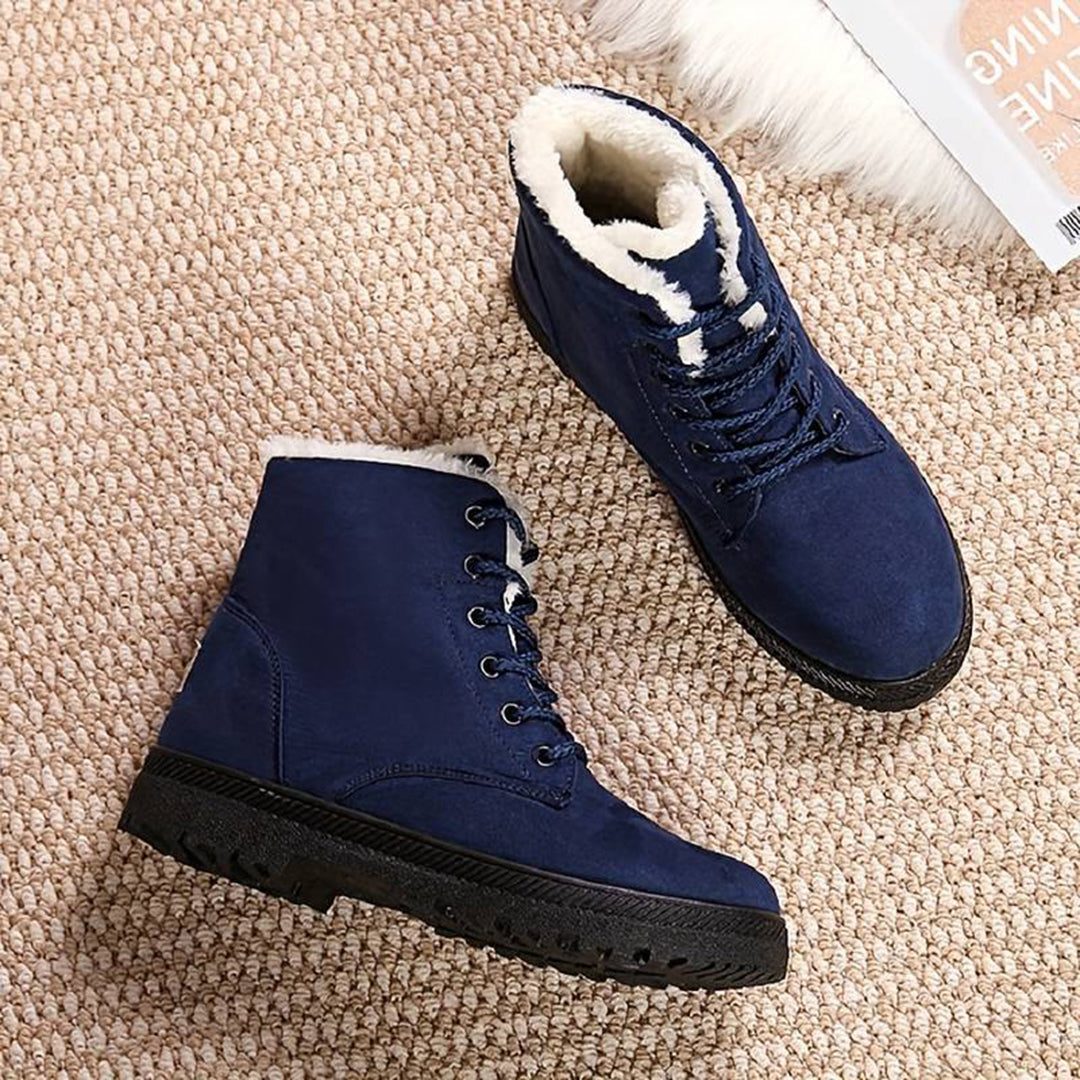 Women's Lace-Front Fleece Lined Booties for Chilly Errands