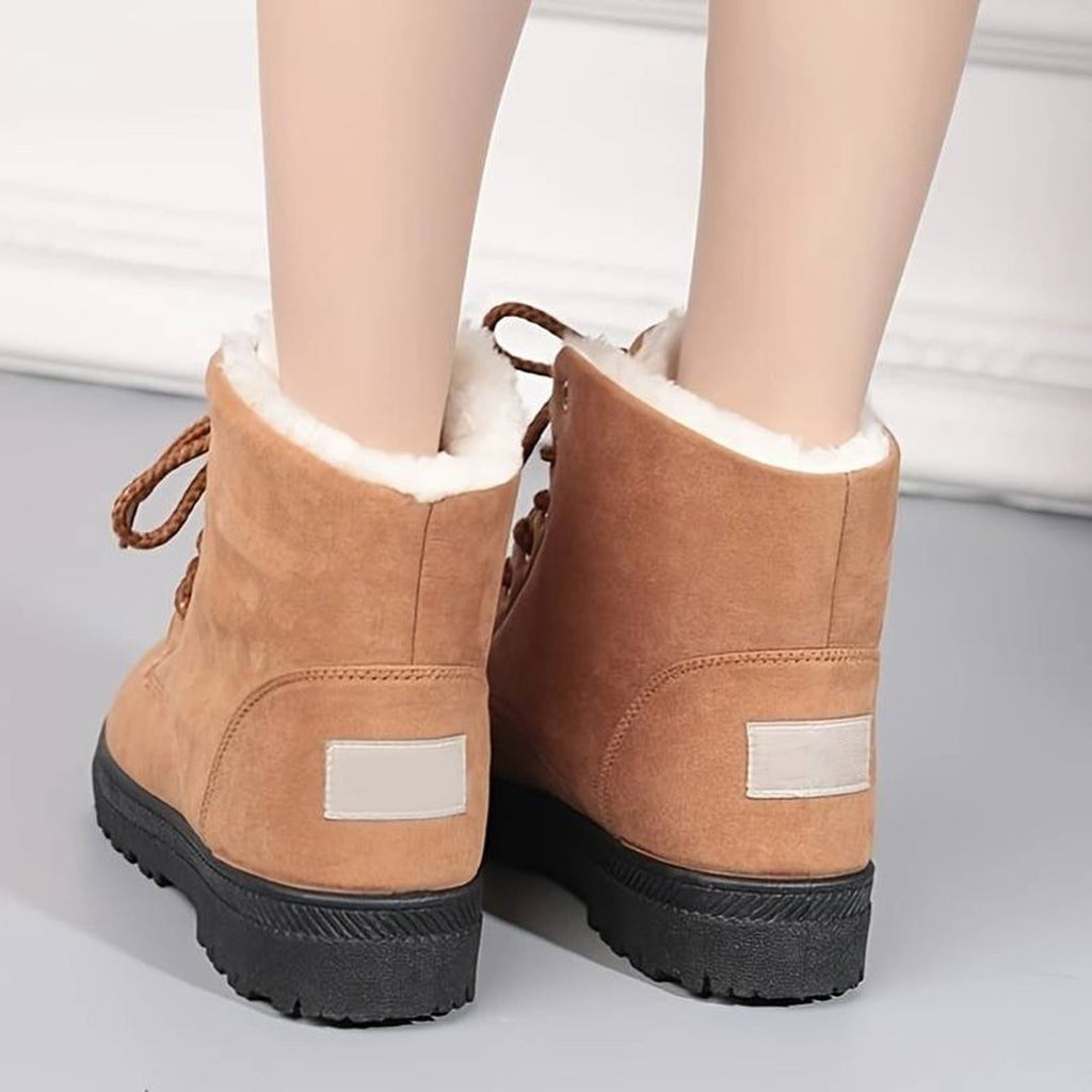 Women's Lace-Front Fleece Lined Booties for Chilly Errands