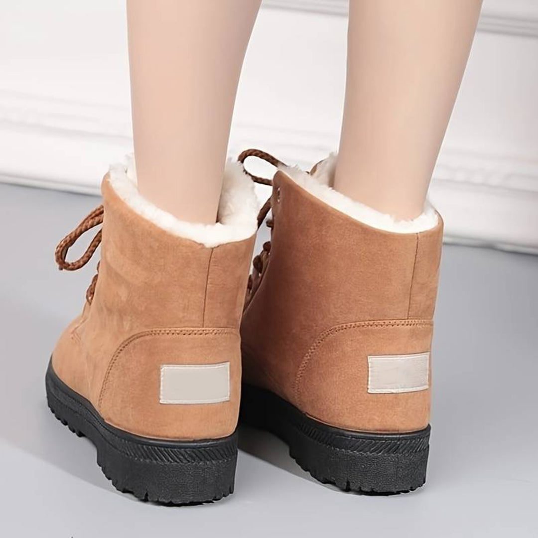 Women's Lace-Front Fleece Lined Booties for Chilly Errands