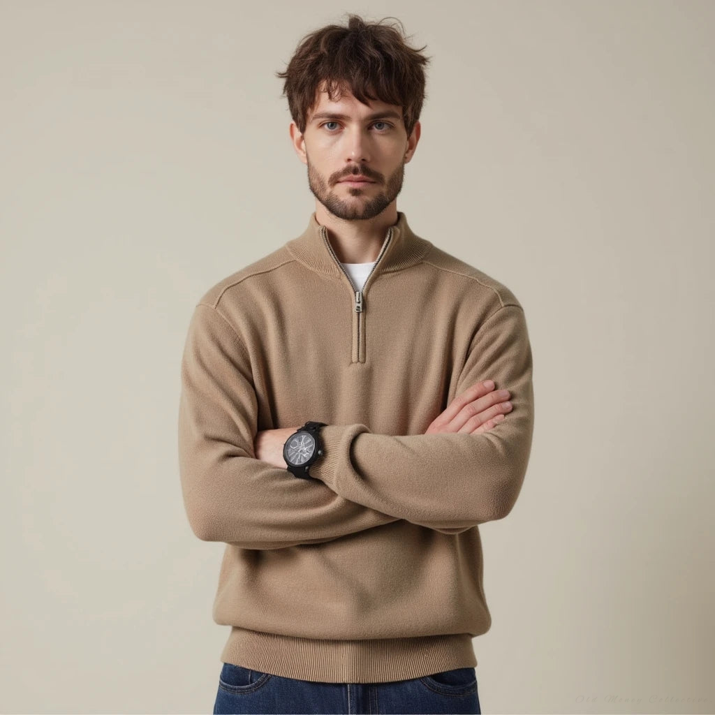 Men's Wool Sweater Warm Comfortable Stylish Versatile Layering Knitwear