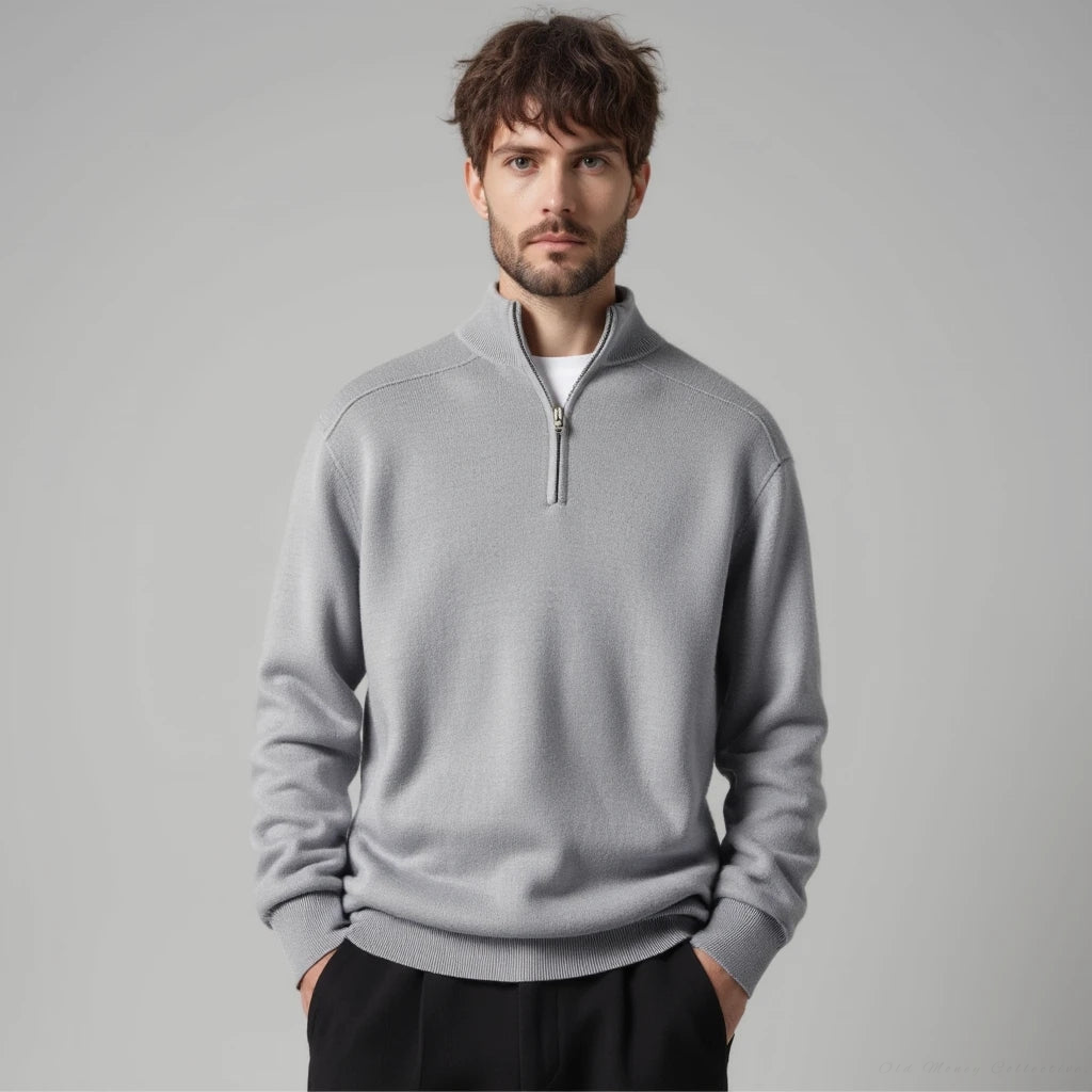 Men's Wool Sweater Warm Comfortable Stylish Versatile Layering Knitwear