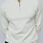 Men's Half Zip Knit Sweater Casual High Neck Comfortable
