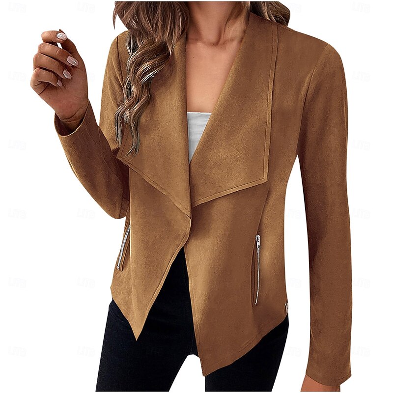 Women's Lightweight Open-Front Cascade Collar Jacket