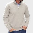 Men's Quarter Zip Sweater Refined Knit Layer for Smart