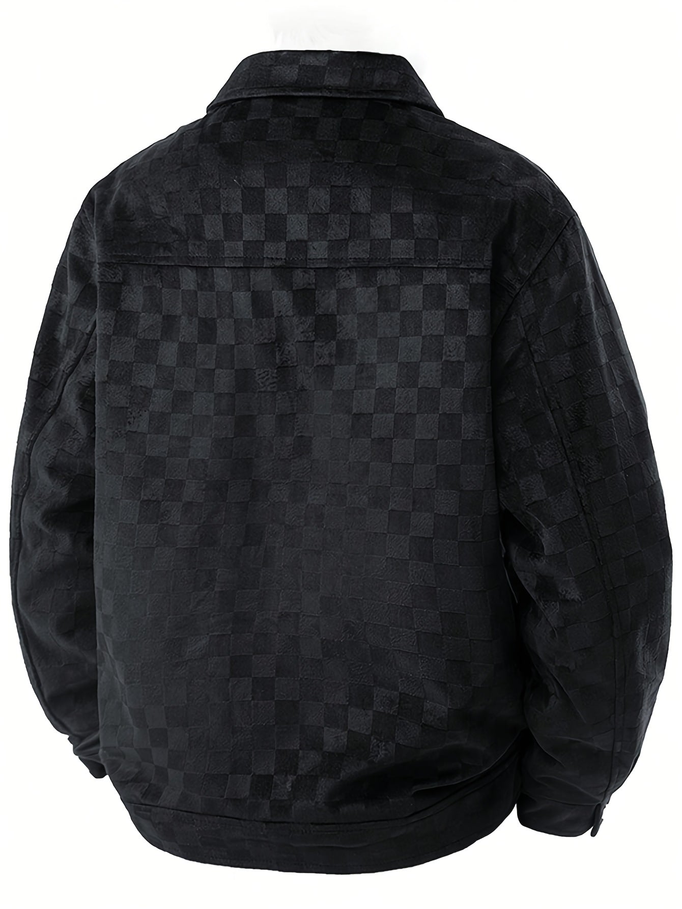Men's Printed Snap Button Utility Jacket With Chest Pockets