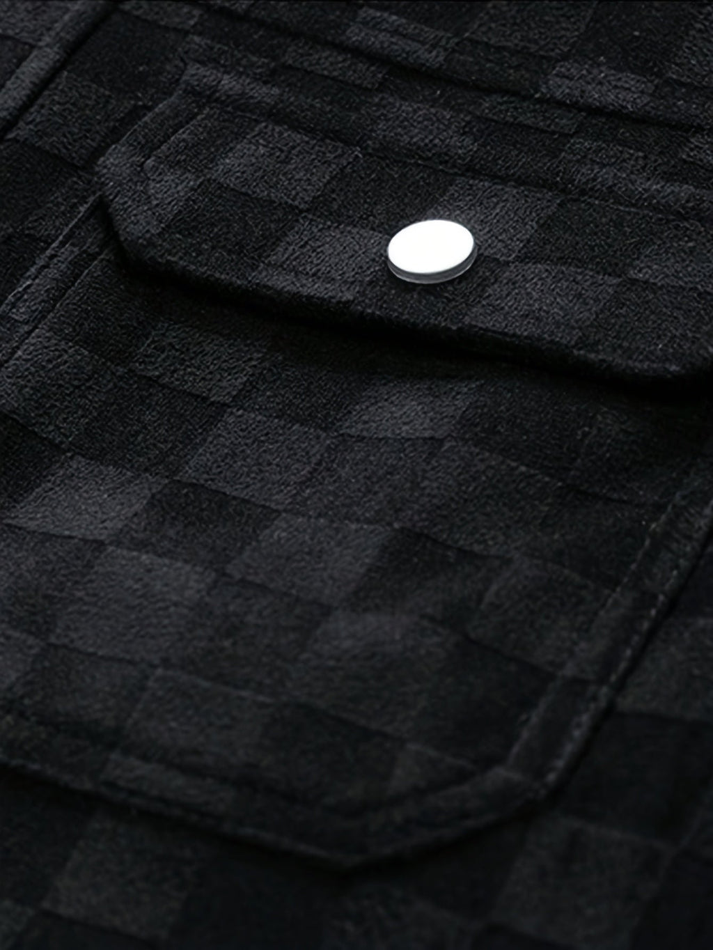 Men's Printed Snap Button Utility Jacket With Chest Pockets
