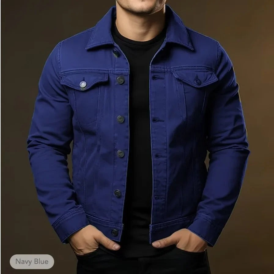 Men's Lightweight Denim Jacket Casual Stylish Everyday Spring Layering