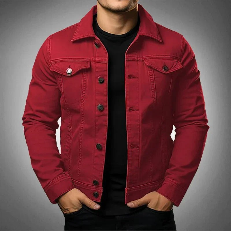 Men's Lightweight Denim Jacket Casual Stylish Everyday Spring Layering