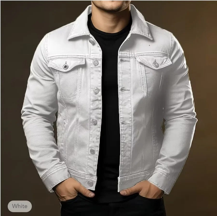 Men's Lightweight Denim Jacket Casual Stylish Everyday Spring Layering