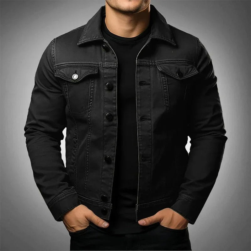 Men's Lightweight Denim Jacket Casual Stylish Everyday Spring Layering