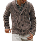 Men's Knitted Wool Cardigan Warm Comfortable Button Up Classic