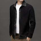 Men's Button Front Knit Cardigan Collared Winter Layer