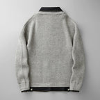 Men's Button Front Knit Cardigan Collared Winter Layer