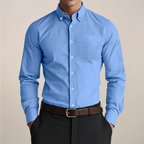 Men's Slim Fit Button Down Collar Shirt Long Sleeve