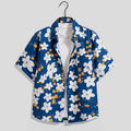 Men's Printed Short Sleeve Shirt Relaxed Summer Button Up