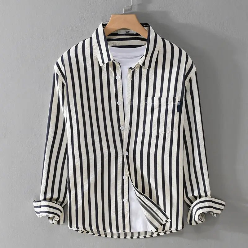 Men's Printed Button Up Shirt Relaxed Long Sleeve Summer