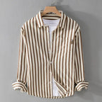 Men's Printed Button Up Shirt Relaxed Long Sleeve Summer