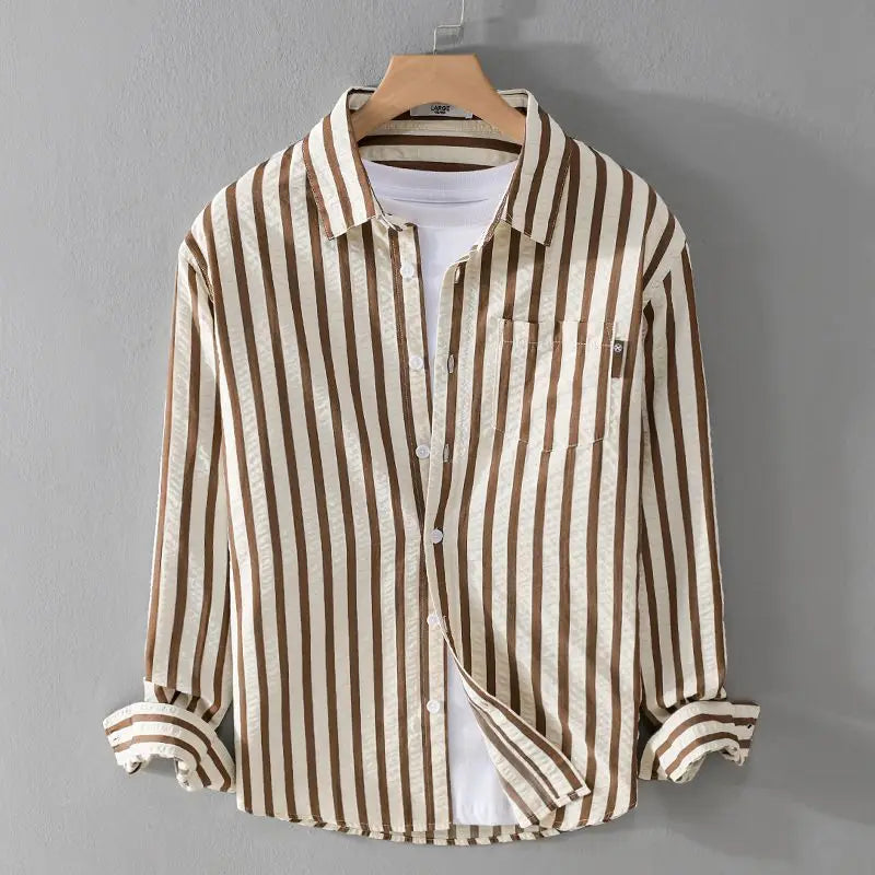 Men's Printed Button Up Shirt Relaxed Long Sleeve Summer