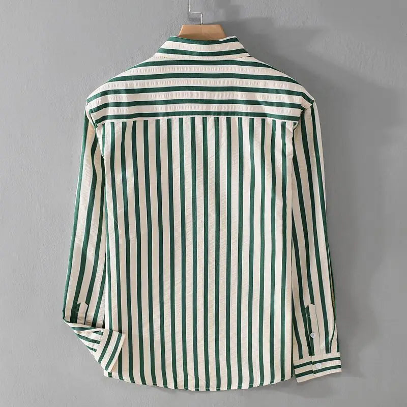 Men's Printed Button Up Shirt Relaxed Long Sleeve Summer