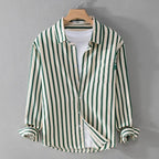 Men's Printed Button Up Shirt Relaxed Long Sleeve Summer