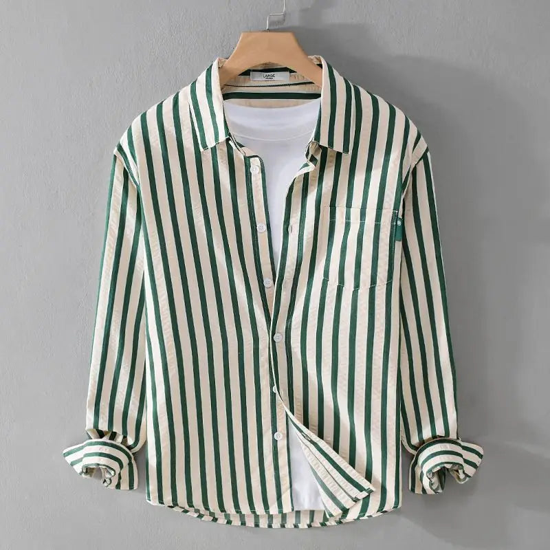 Men's Printed Button Up Shirt Relaxed Long Sleeve Summer