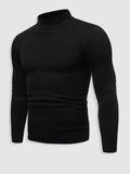 Men's Slim Fit Turtleneck Sweater Minimalist Layer for Autumn