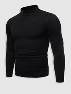 Men's Slim Fit Turtleneck Sweater Minimalist Layer for Autumn
