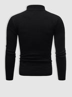 Men's Slim Fit Turtleneck Sweater Minimalist Layer for Autumn