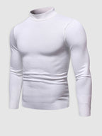 Men's Slim Fit Turtleneck Sweater Minimalist Layer for Autumn