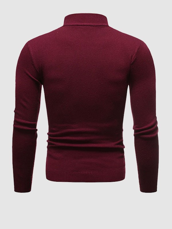 Men's Slim Fit Turtleneck Sweater Minimalist Layer for Autumn