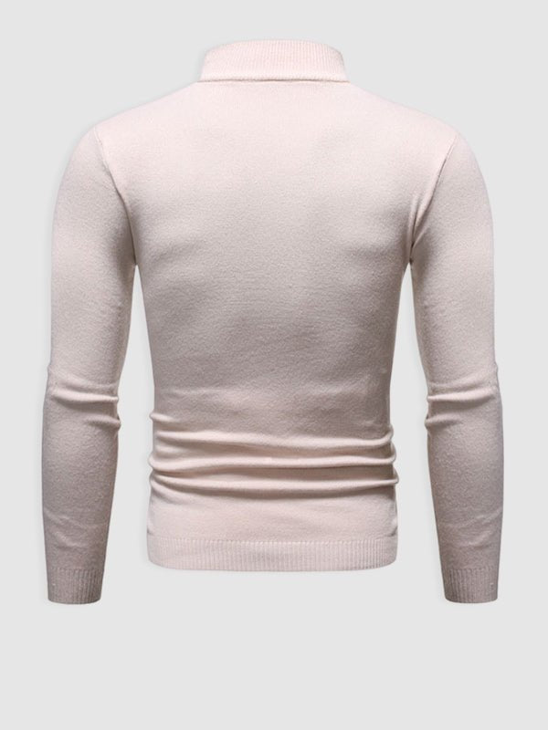 Men's Slim Fit Turtleneck Sweater Minimalist Layer for Autumn