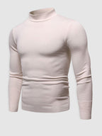 Men's Slim Fit Turtleneck Sweater Minimalist Layer for Autumn