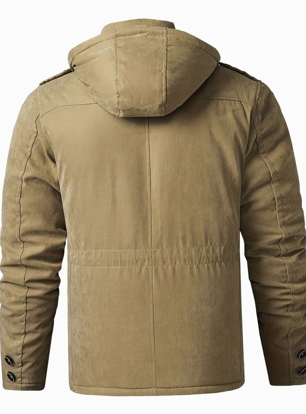 Men's Padded Utility Jacket with Chest Flap and Cargo Pockets