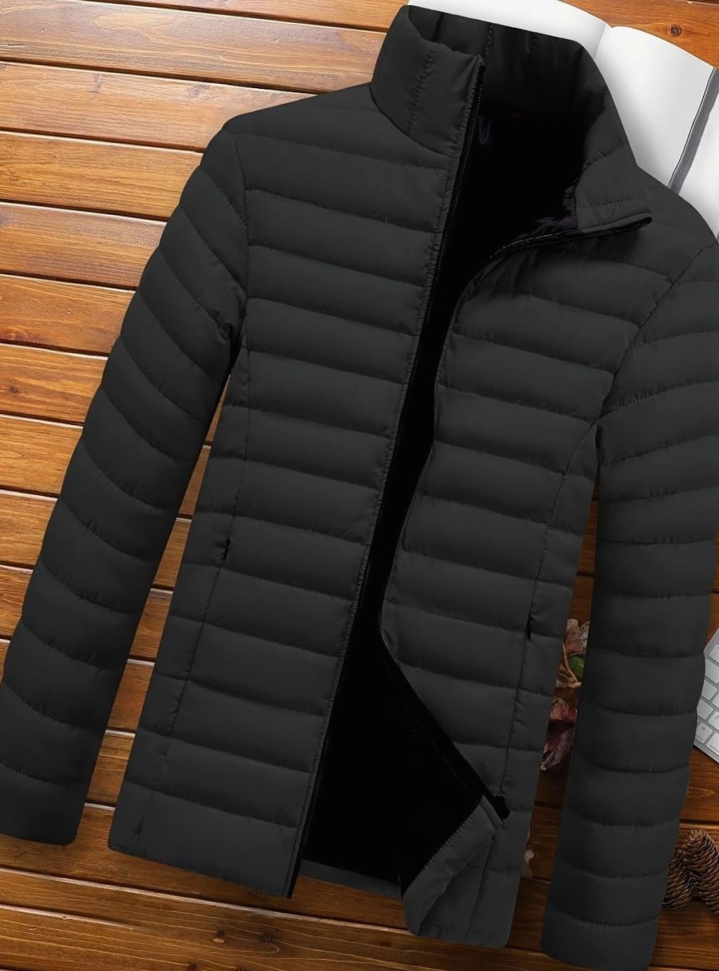 Men's Packable Channel-Quilted Zip Puffer Jacket