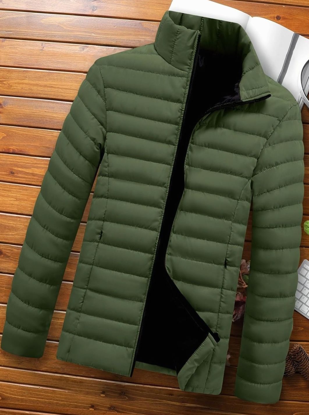 Men's Packable Channel-Quilted Zip Puffer Jacket
