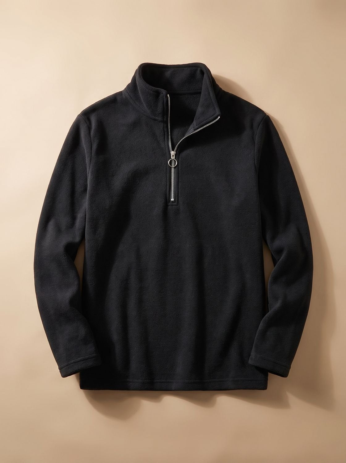 Men's Heathered Zip Neck Sweater for Layering