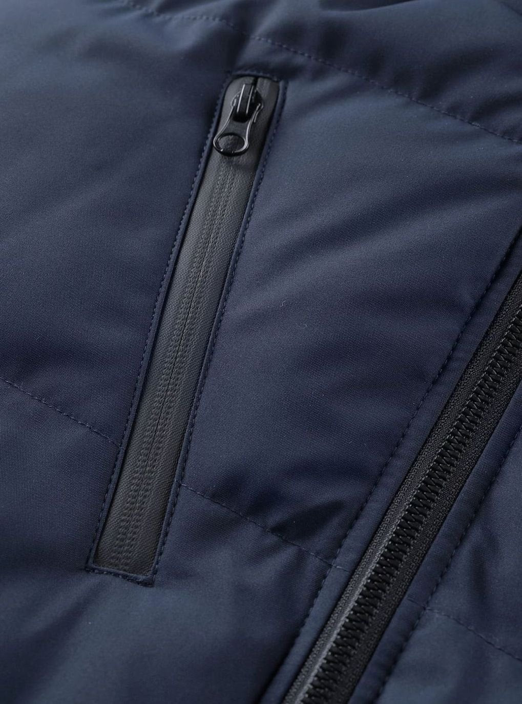 Men's Thick Quilted Winter Jacket with Sleeve Zip Pocket