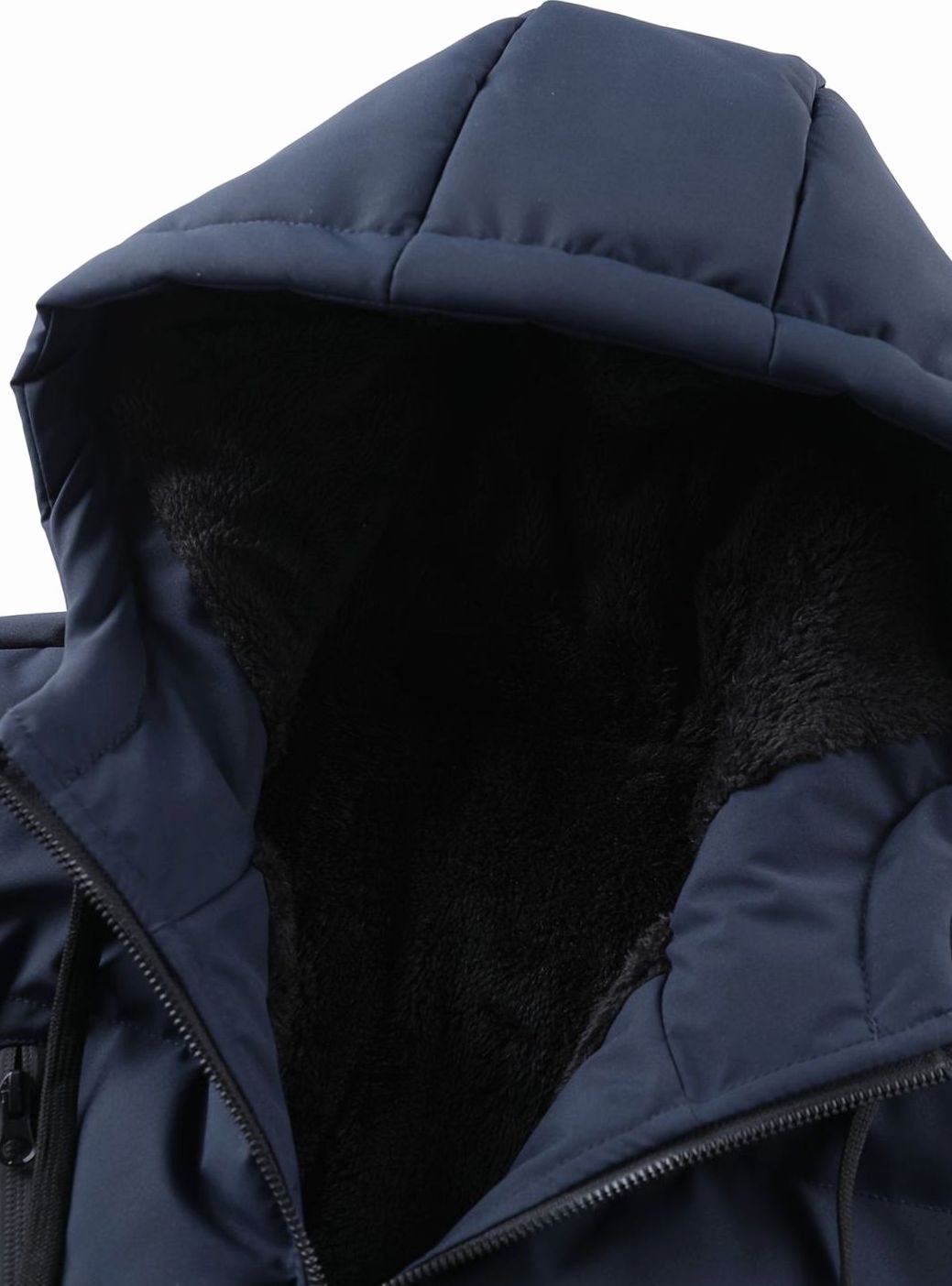 Men's Thick Quilted Winter Jacket with Sleeve Zip Pocket