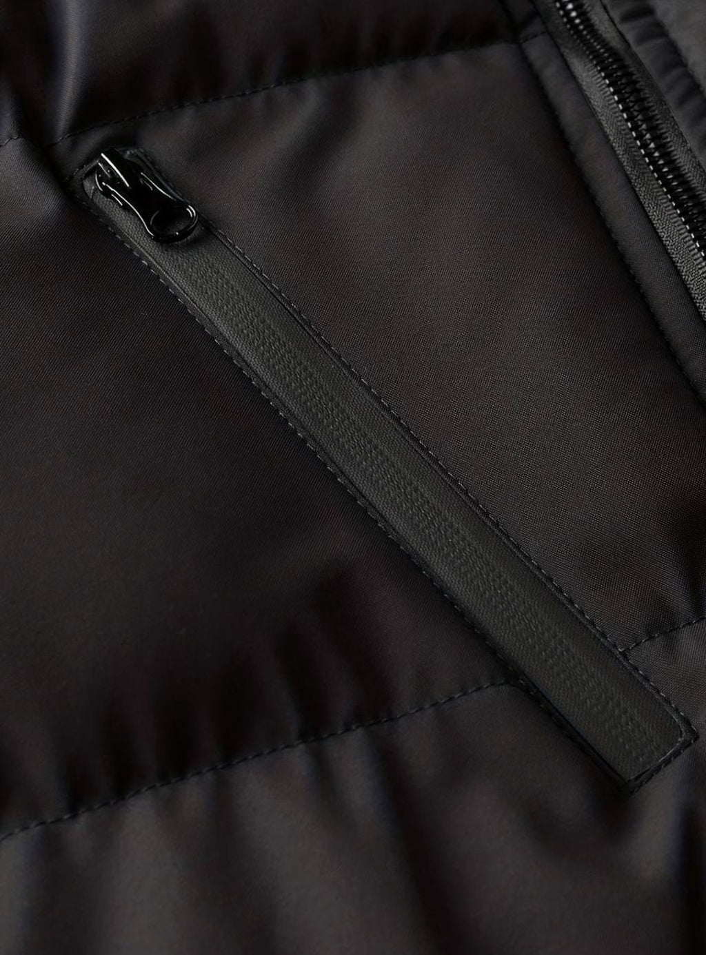 Men's Thick Quilted Winter Jacket with Sleeve Zip Pocket