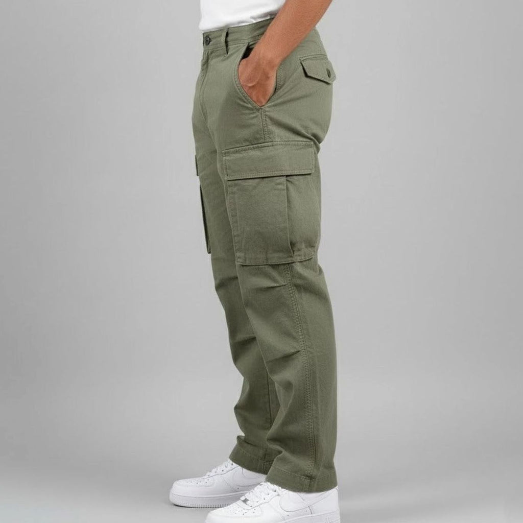 Men's Easy-Fit Urban Cargo Pants with Rear Pockets