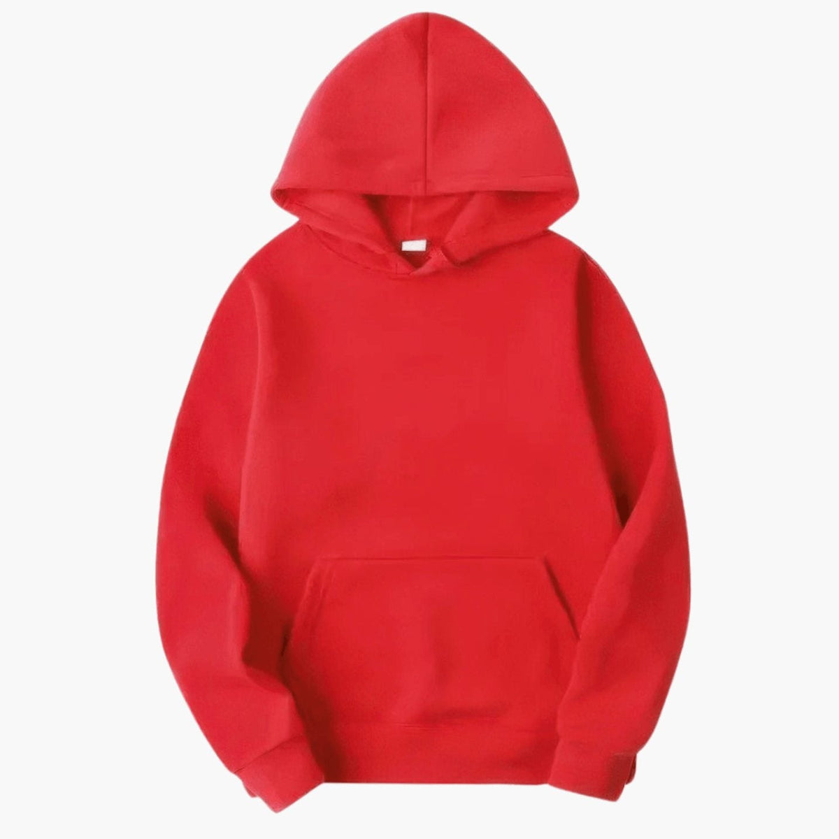Men's Oversized Hood Plain Pullover Hoodie - White