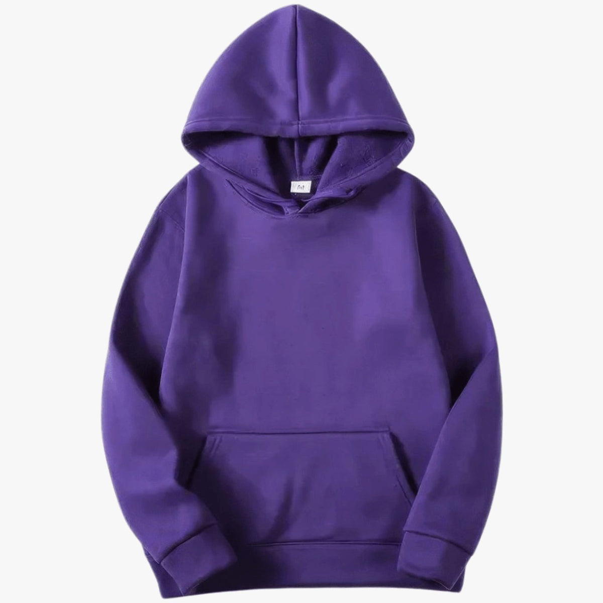 Men's Oversized Hood Plain Pullover Hoodie - Red