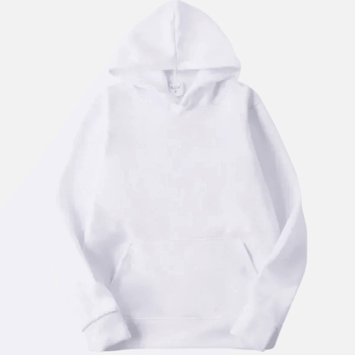 Men's Oversized Hood Plain Pullover Hoodie - Yellow