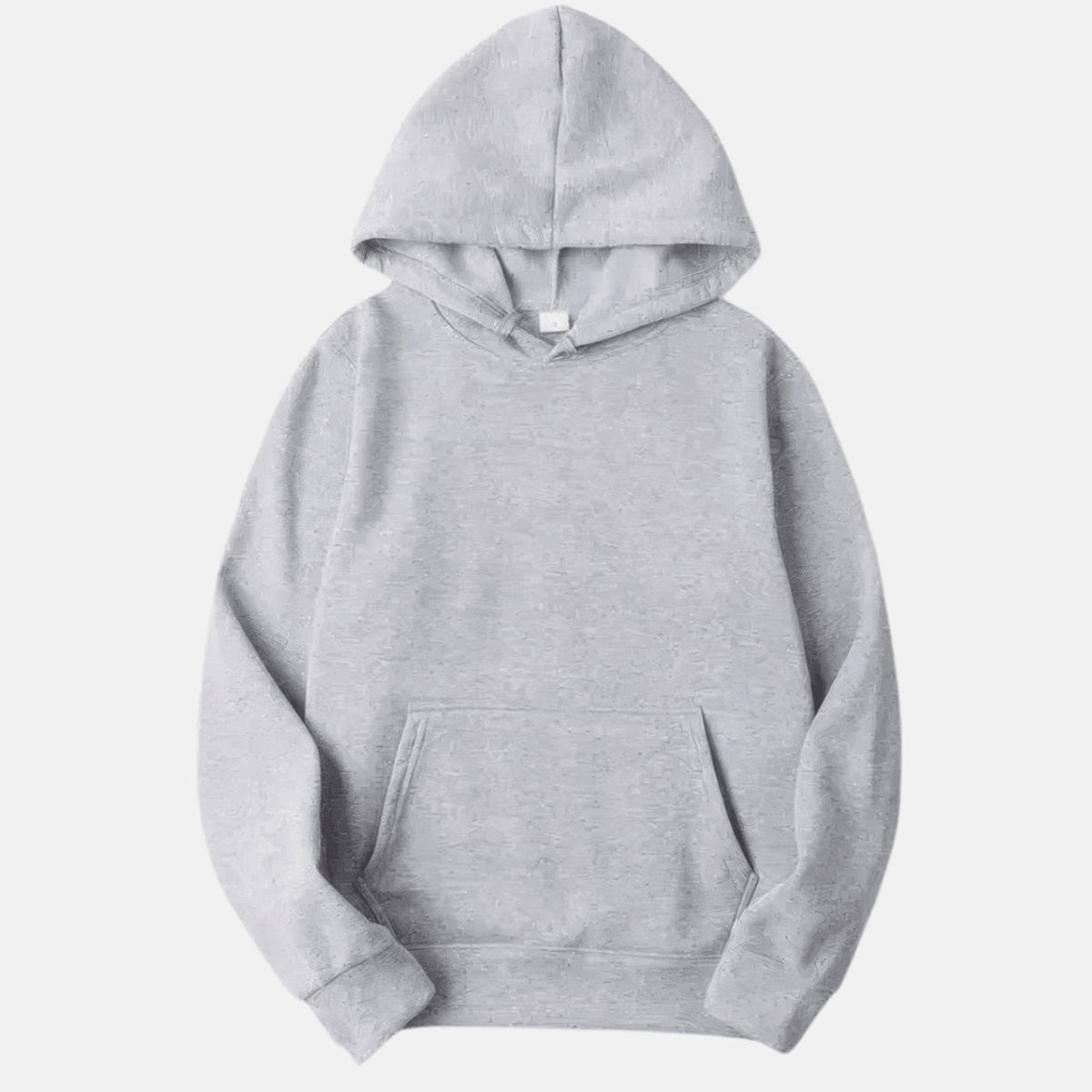 Men's Oversized Hood Plain Pullover Hoodie - Gray