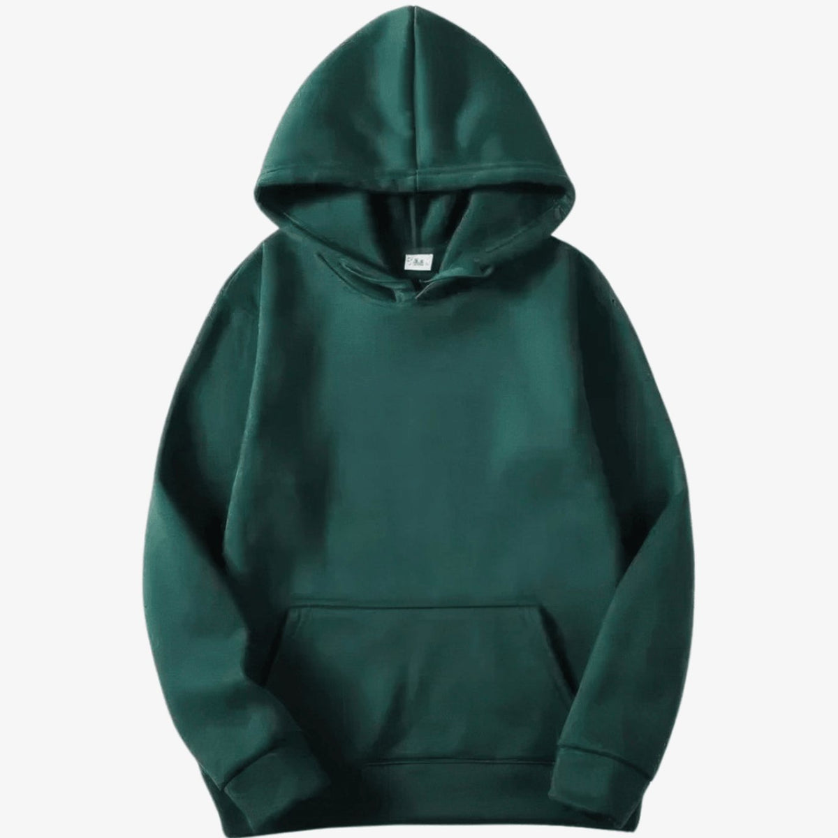 Men's Oversized Hood Plain Pullover Hoodie - Beige