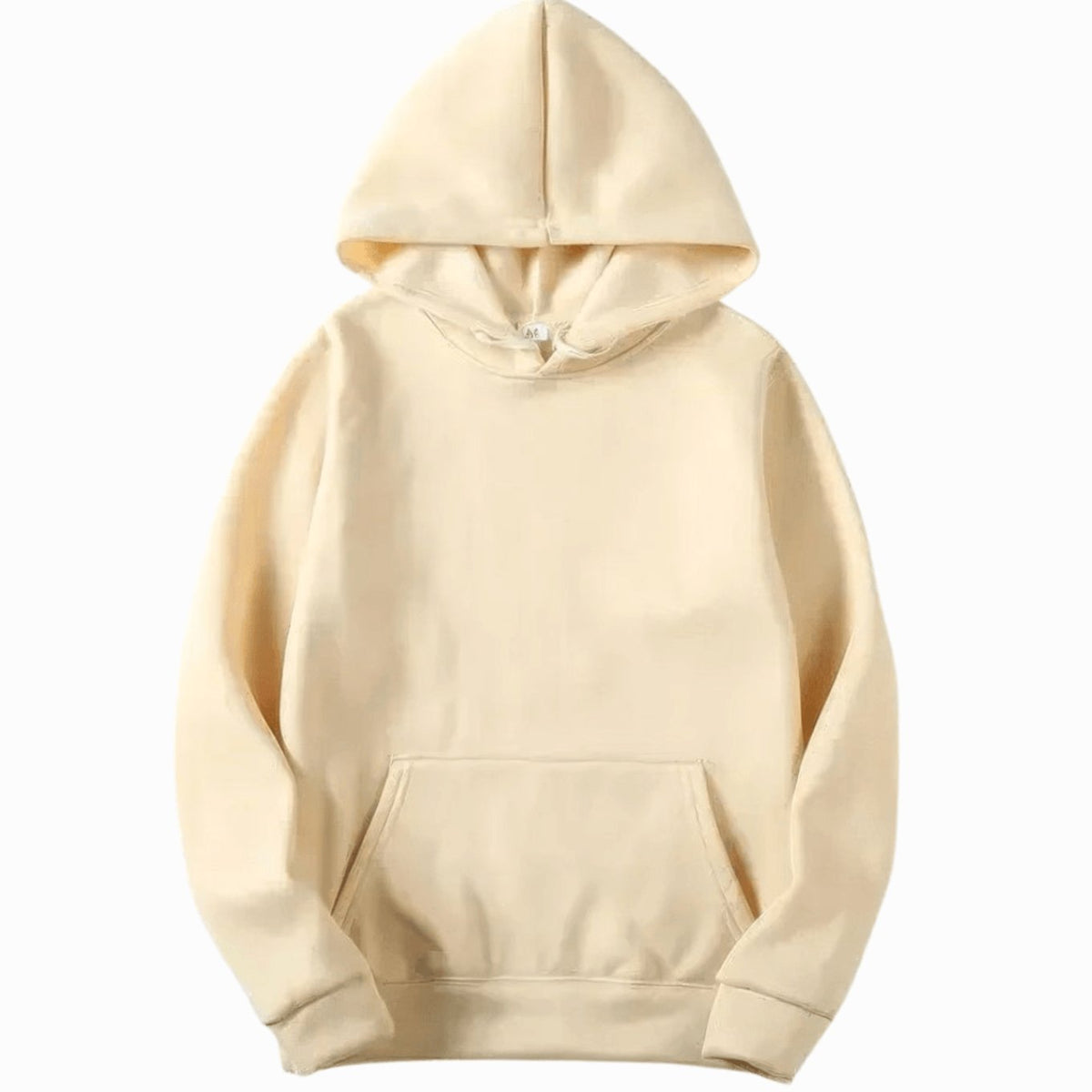 Men's Oversized Hood Plain Pullover Hoodie - Orange