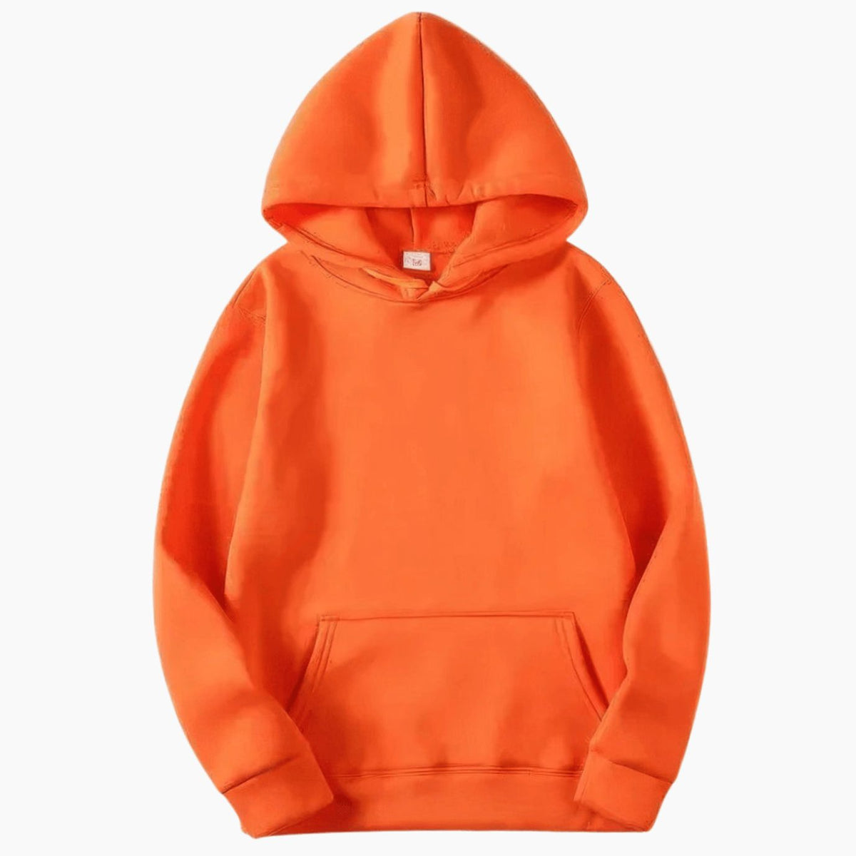 Men's Oversized Hood Plain Pullover Hoodie - Pink